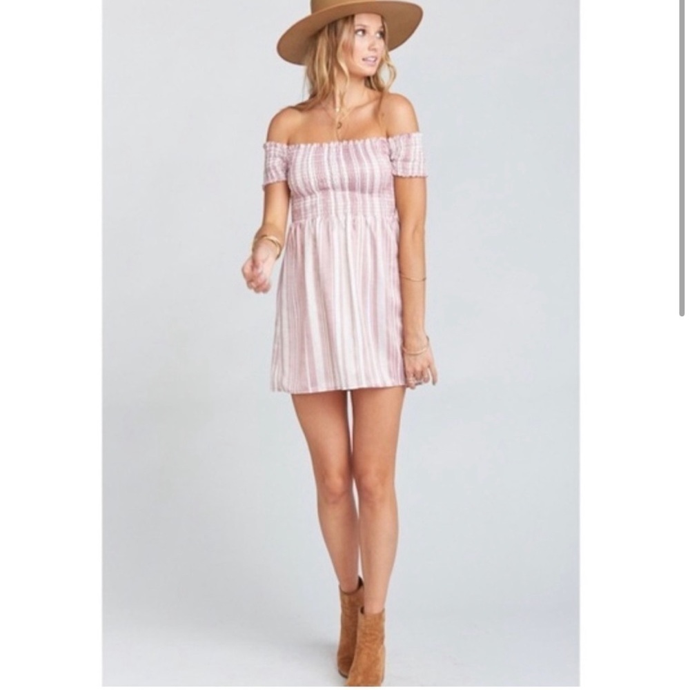 Show Me Your Mumu - Dolly Smocked Dress with pink Stripes - Size Small - Picture 3 of 11